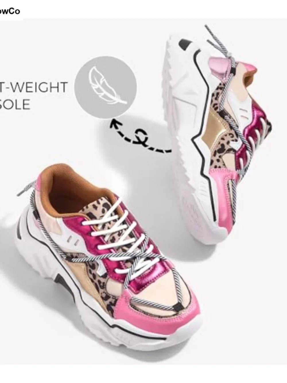 Platform Chunky Dad Sneakers Lace-Up Walking Shoes